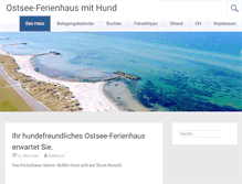 Tablet Screenshot of ostsee-ferienhaus-mit-hund.de